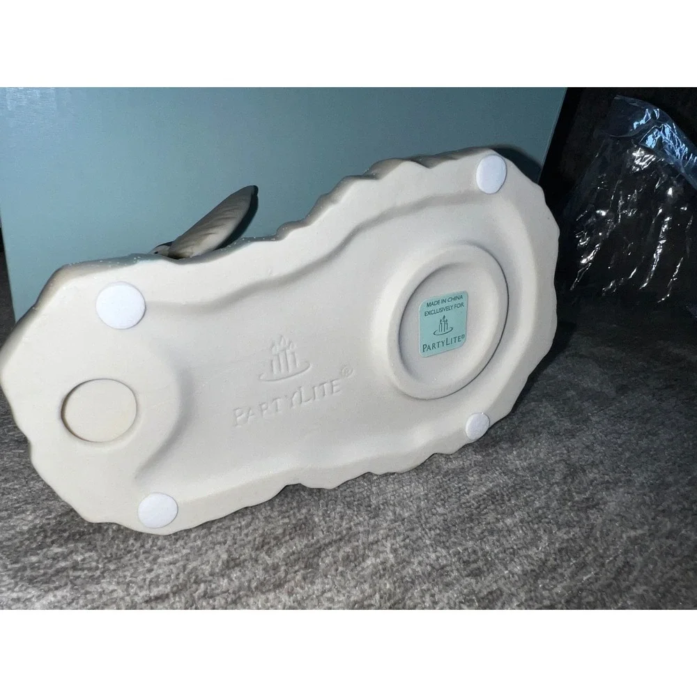 PartyLite Polar Pals Snowball Votive Holder P90304 Penguin Winter Decor Grey‎